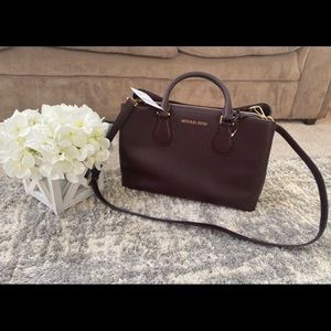 DISCONTINUED Michael Kors Camille Burgundy Satchel